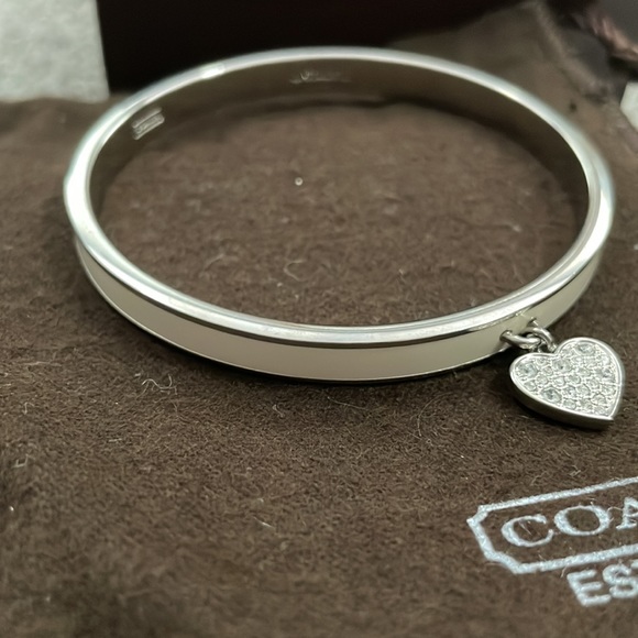 Coach bangle bracelet with white enamel - Picture 1 of 5